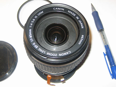 Font of 17-85mm lens